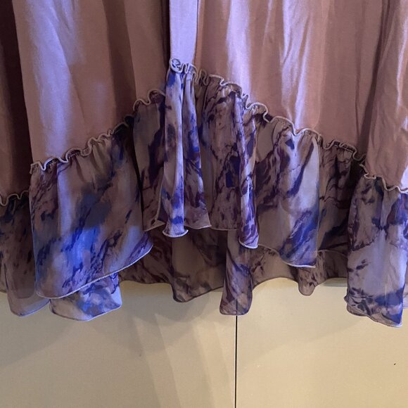 Lavender-Logo Layers Cardigan & Tank with purple detail and ruffled trim Size 3X - Picture 5 of 8